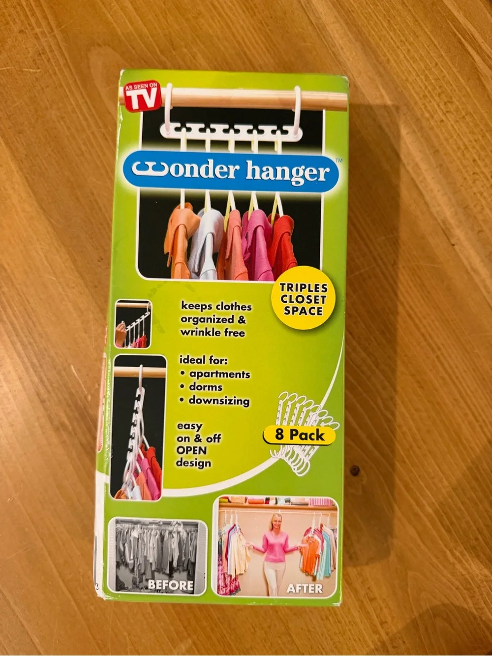 Wonder Hanger 8-Pack Closet Space Saver - Green Packaging